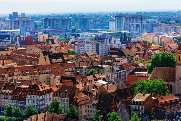 Centro Città Quartieri Più Recenti Strasburgo Vista Dalla Cattedrale Notre — Foto Stock