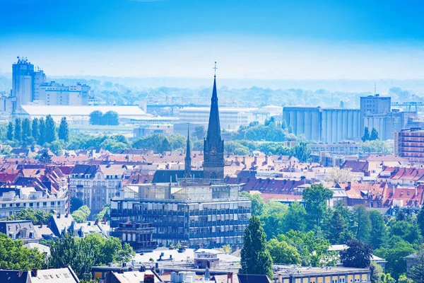 Saint Maurice Kościół Miejscu Arnold Widok Katedry Notre Dame Strasbourg — Zdjęcie stockowe