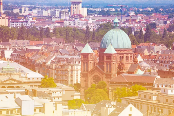 Église Catholique Saint Pierre Jeune Vue Cathédrale Notre Dame Strasbourg — Photo