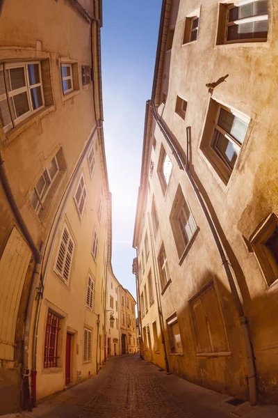 Small Narrow Street Downtown Nancy Capital North Eastern French Department — Stock Photo, Image