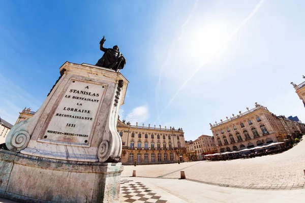 Pomnik Place Stanislas Nancy Stolica Północno Wschodniej Francuskiego Departamentu Meurthe — Zdjęcie stockowe