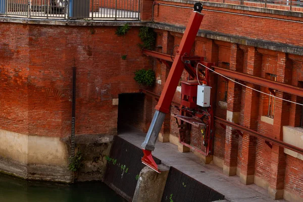 Vatten Dammen För Elproduktion Vid Floden Garonne Toulouse Frankrike — Stockfoto