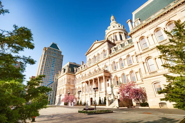 Baltimore City Hall Holiday Street Maryland Amerikai Egyesült Államok — Stock Fotó