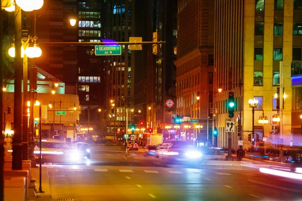 Evening Scenery Chicago Downtown Illinois Usa — Stock Photo, Image