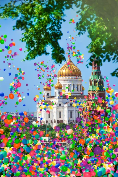 Moskova Kremlin Vodovzvodnaya Kulesi Nden Kurtarıcı Katedrali Görünümü Rusya Etrafında — Stok fotoğraf