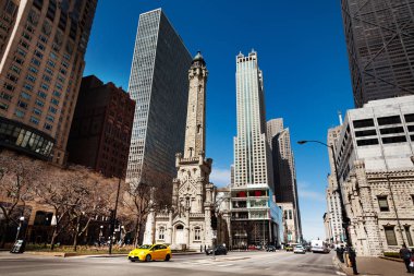 Chicago Water Tower'ın simge sel kavşağı, Illinois, Abd