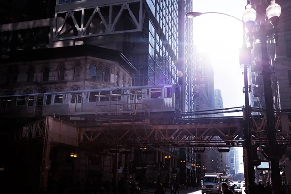 Train City Metro Transport System Chicago Illinois Usa — Stock Photo, Image