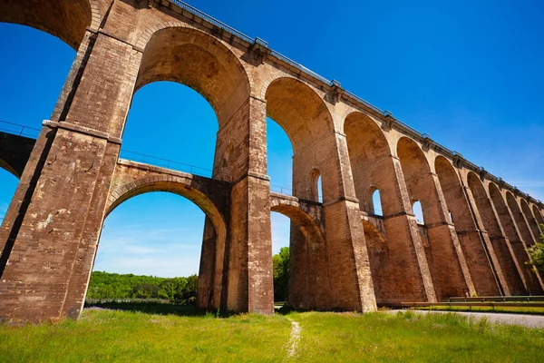 Viaducto Puente Notable Chaumont Contra Cielo Azul Francia Europa — Foto de Stock