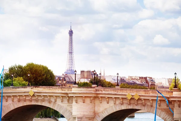 Blick Auf Invalidenbrücke Und Eifelturm Paris Frankreich — Stockfoto