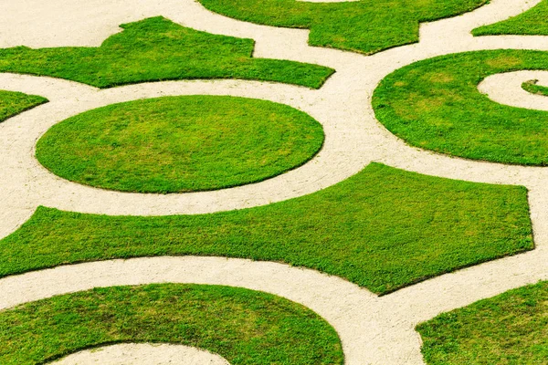 Boven Uitzicht Groen Gras Parterre Van Het Paleis Van Versailles — Stockfoto