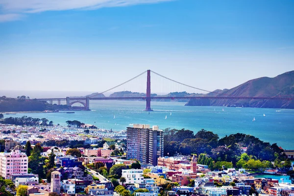 Veduta Aerea Della Baia San Francisco Con Golden Gate Bridge — Foto Stock