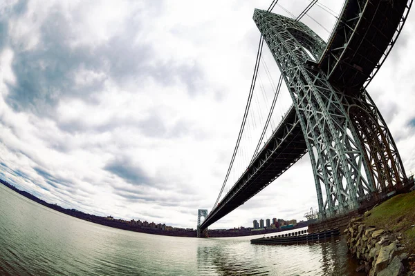 Underbeneath View George Washington Bridge New York — стоковое фото