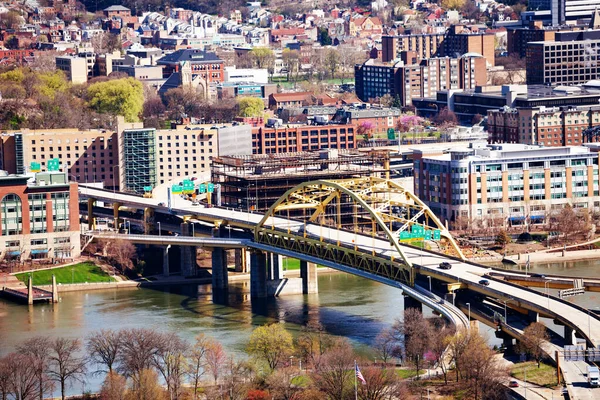 Ponte Fort Duquesne Vista Cima Pittsburg Pensilvânia Eua — Fotografia de Stock