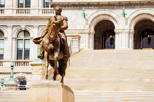 Estatua Del General Philip Sheridan Cerca Del Capitolio Del Estado — Foto de Stock