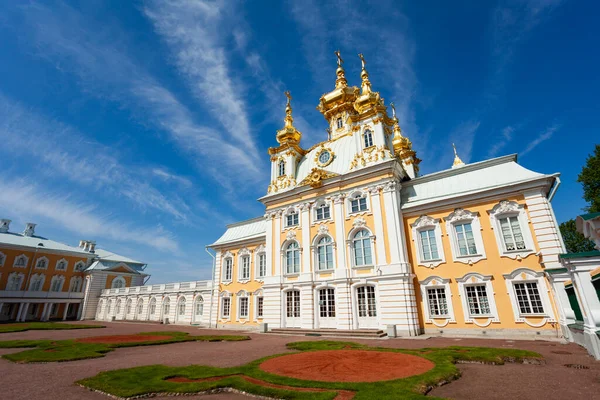 Iglesia Peterhof Cerca Del Gran Palacio Región San Petersburgo Rusia — Foto de Stock