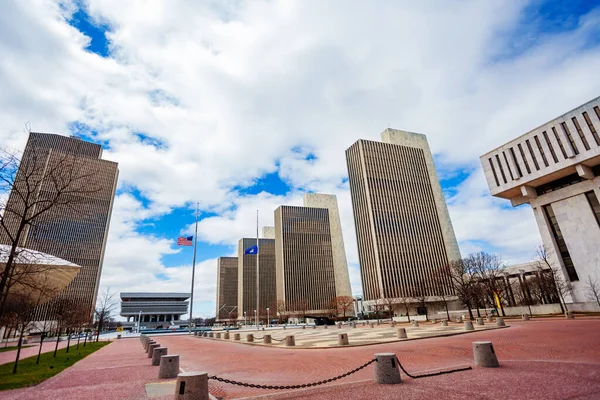 Empire State Plaza Park Kilátás Kormányzati Épület Albany New York — Stock Fotó