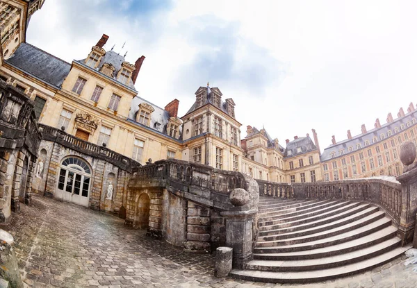 Escalera Principal Del Edificio Del Palacio Real Francés Fontainebleau Francia —  Fotos de Stock