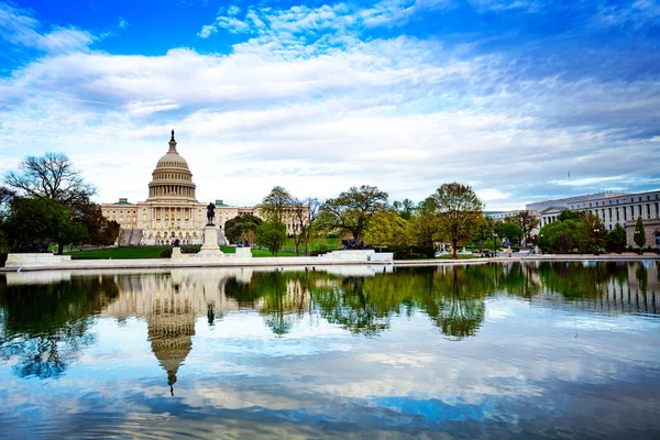 Ulysses Grant Memorial Capitolio Los Estados Unidos Con Reflexión Reflecting — Foto de Stock