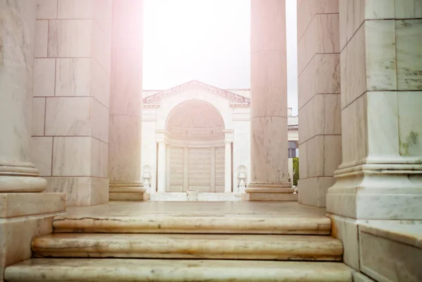 Wejście Schody Amfiteatru Arlington Memorial Cmentarzu Narodowym Wirginii — Zdjęcie stockowe