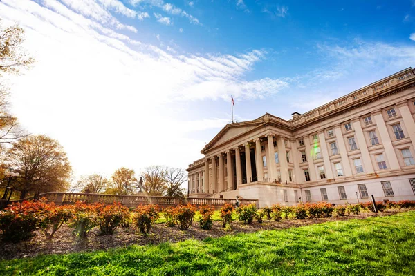 Zicht Treasury Building Washington National Historic Landmark Het Hoofdkwartier Van — Stockfoto