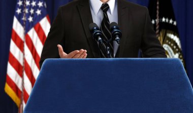 Basın toplantısında bir konuşma ilan vererek sözcüsü