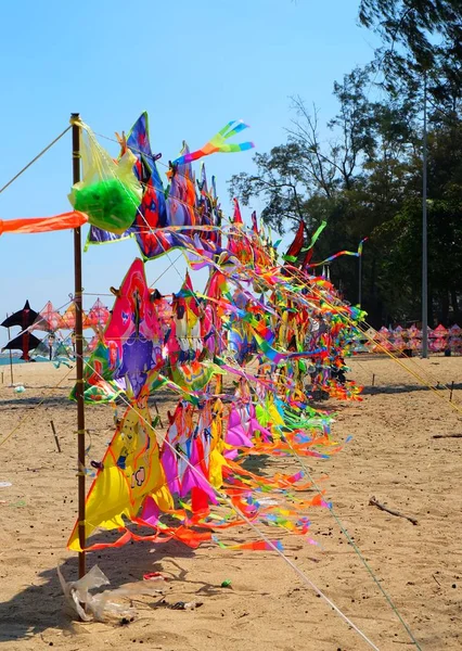 Pasir Puteh Kelantan Malaysia Mai 2016 Drachen Mit Zeichentrickfigur Hängen — Stockfoto