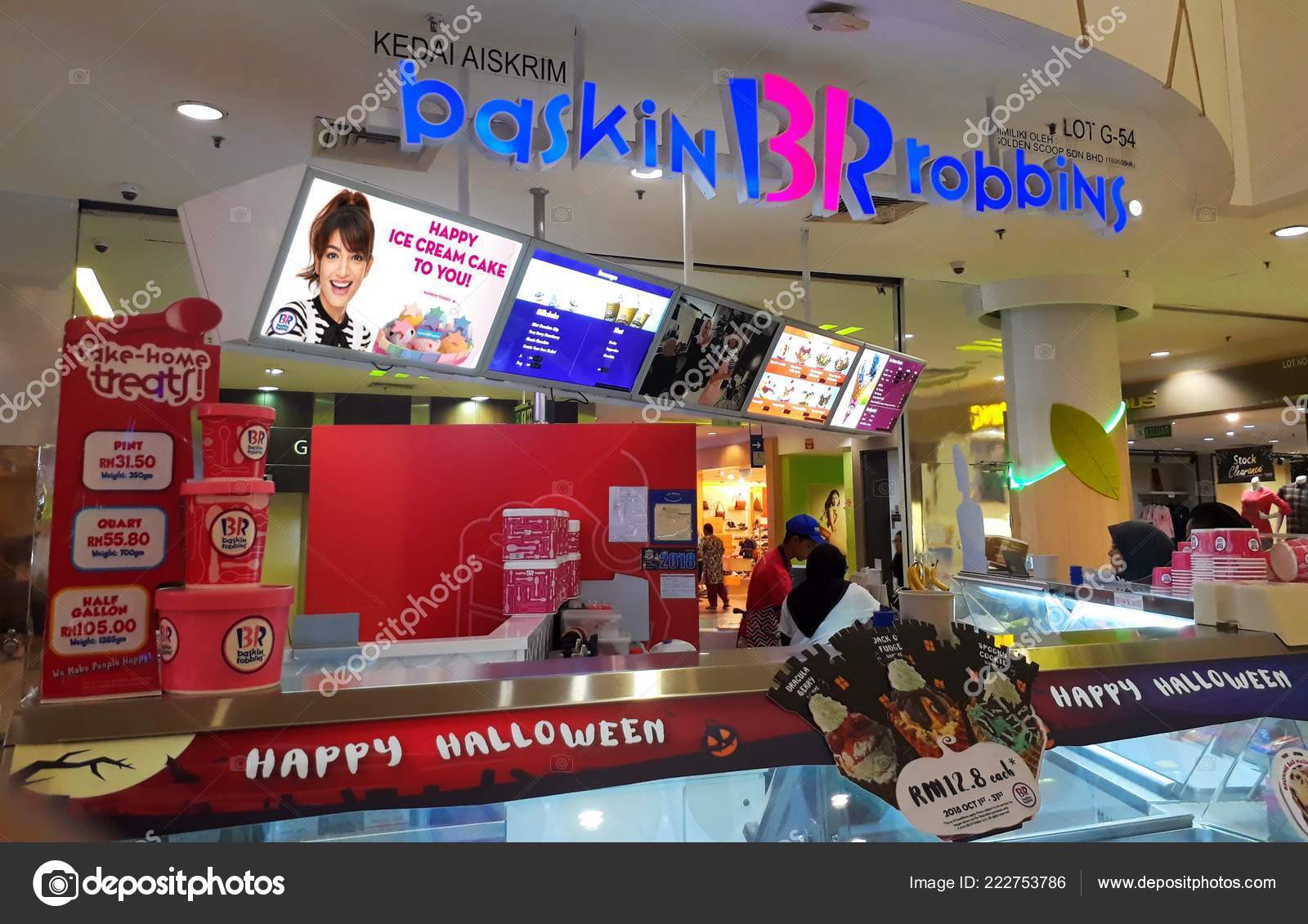 Selangor Malaysia October 2018 Baskin Robbins Outlet Aeon Mall Bukit Stock Editorial Photo C Razihusin 222753786