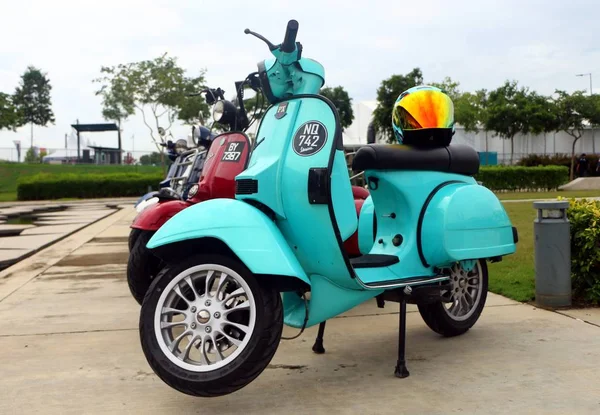 Setia Alam Selangor Malaysia October 2018 Elegantly Designed Blue Vespa — Stock Photo, Image