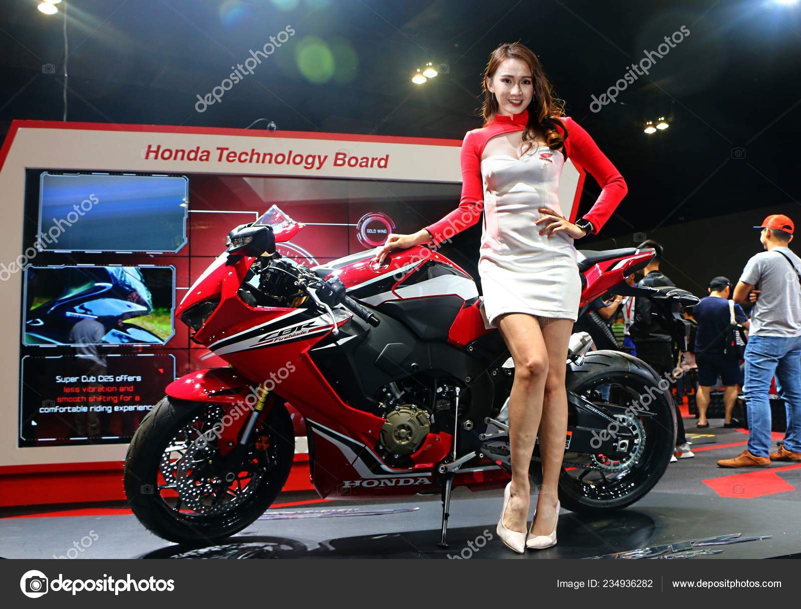 Kuala Lumpur Malaysia December 2018 Model Posed Honda Cbr Fireblade
