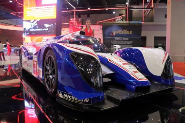 Kuala Lumpur, Malezya - 1 Aralık 2018: Toyota Ts030 araba ile hibrid sistem yarış sırasında Kuala Lumpur International Motor Show (Klims) Kuala Lumpur Toyota standında Toyota tarafından üretilen.