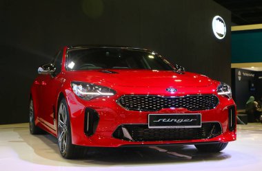 Kuala Lumpur, Malezya - Aralık 1,2018: Kia Stinger, üretimi KIA Motor Corporation Kore, Kuala Lumpur International Motor Show (Klims) Kuala Lumpur, Malezya sırasında gösterilen.