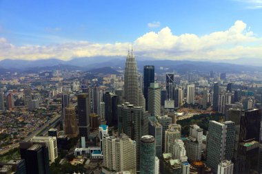 Kuala Lumpur, Malezya -Aralık 22, 2018-Panoramic view Malezya Kuala Lumpur şehir merkezi bina yaz sırasında
