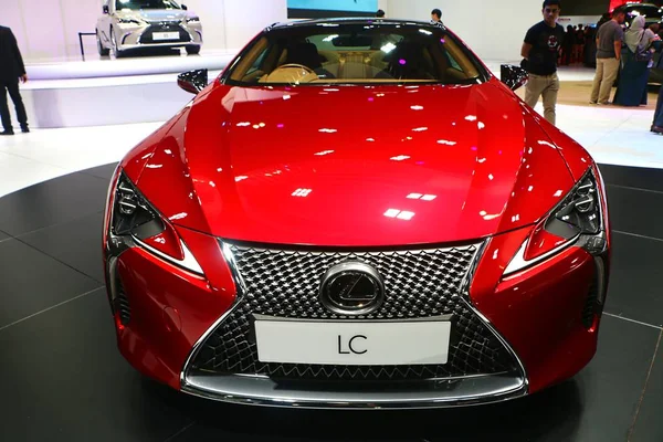 Kuala Lumpur Malaysia December 2018 Front View Red Lexus 500 — Stock Photo, Image