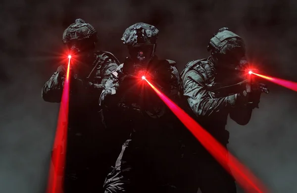 Speciale Force Assault Team Tijdens Een Geheime Missie — Stockfoto