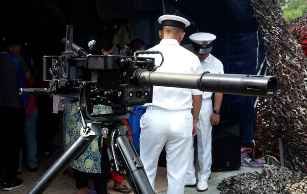 Pelabuhan Klang Selangor Malaisie Avril 2019 Mitrailleuse Grenade Est Également — Photo