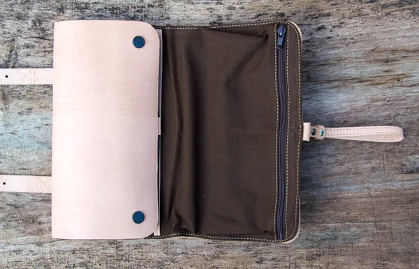 Leer Oprolbare Dopp Kit Voor Reizen Unisex Voor Vrouwen Man — Stockfoto