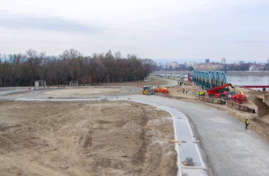 Köprü sökülmesi için şantiye