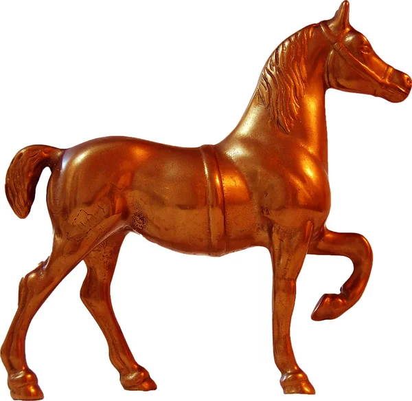 Pferd, Metallstatue des Pferdes — Stockfoto