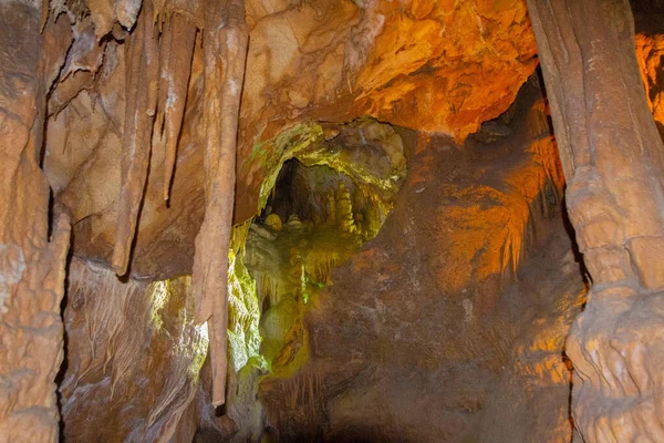 Печера Оцінками Має Вік Мільйонів Років Символ Печери Масивний Сталагміт — стокове фото