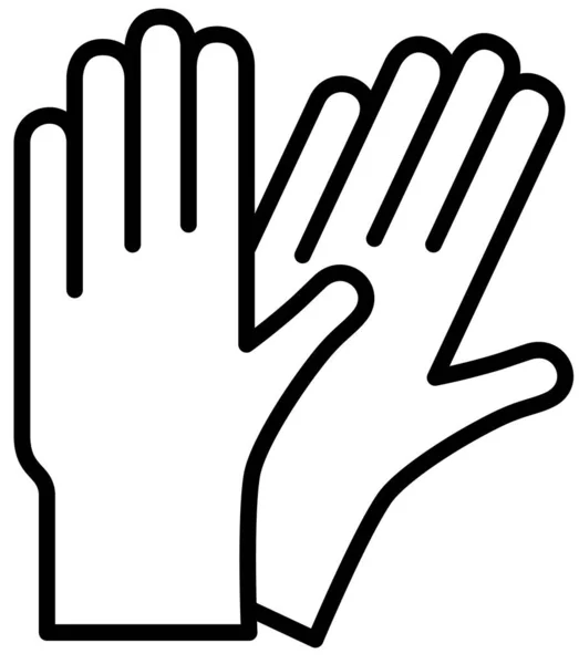 Kişisel koruyucu ekipmanlar, kişisel koruyucu ekipmanlar düz vektör simgeleri ve semboller. Lateks eldivenler, koruyucu eldivenler. Taslak semboller. Önleme, önleme 19.