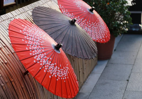 Paraguas Colorido Decorado Japón — Foto de Stock