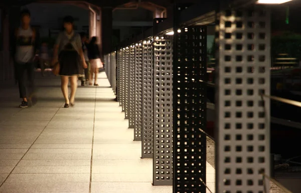 Vista Noturna Cerca Banco Porto Japonês Yokohama — Fotografia de Stock