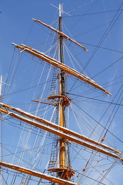 Paesaggio Della Barca Vela Del Porto Dove Andava Bene — Foto Stock