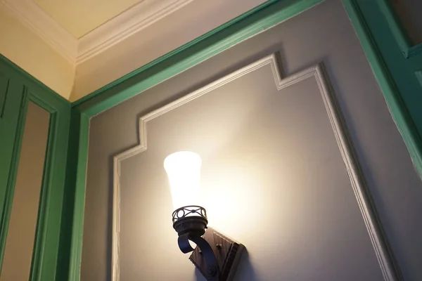 A view of the light of the room wall