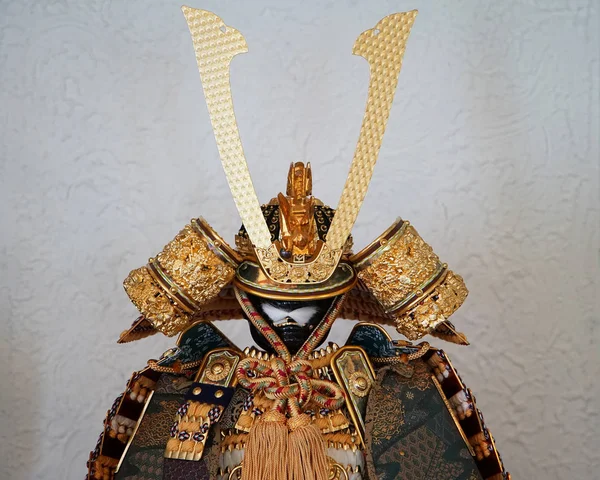 A helmet and armor of the Japanese traditional samurai of the old times