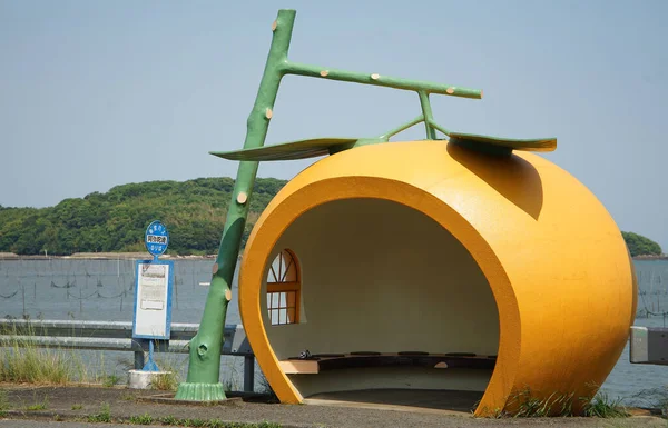 Parada Autobús Forma Naranja Japón — Foto de Stock