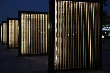 Parkın aydınlatma panelinin gece görüşü