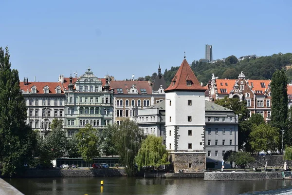 Praga Ciudad Río Moldava — Foto de Stock