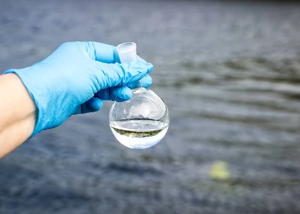 Campione Acqua Del Fiume Presa Acqua Estrazione Dell Acqua Dirottamento — Foto Stock