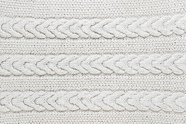 Knitted background. Knitted texture. A sample of knitting from wool. Knitting Pattern.